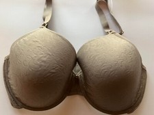 NATORI 136059 Sheer Jacquard Full Fit Contour Underwire Bra TAUPE size 34 B