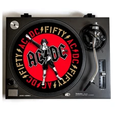 AC/DC Turntable Slipmat Vinyl Records 12" DJ Slip Mat hard rock n roll vinyls