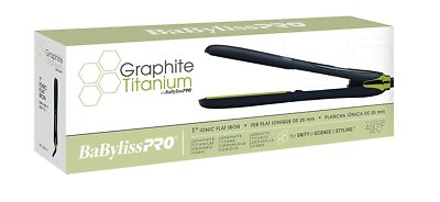 BaBylissPRO BaByliss PRO Graphite Titanium Ionic Flat Iron 1.00 Inch BGT182NUC