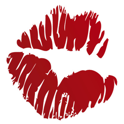 Lips women wall stickers pvc red lips wal sticker pvc red cropped 1pc.