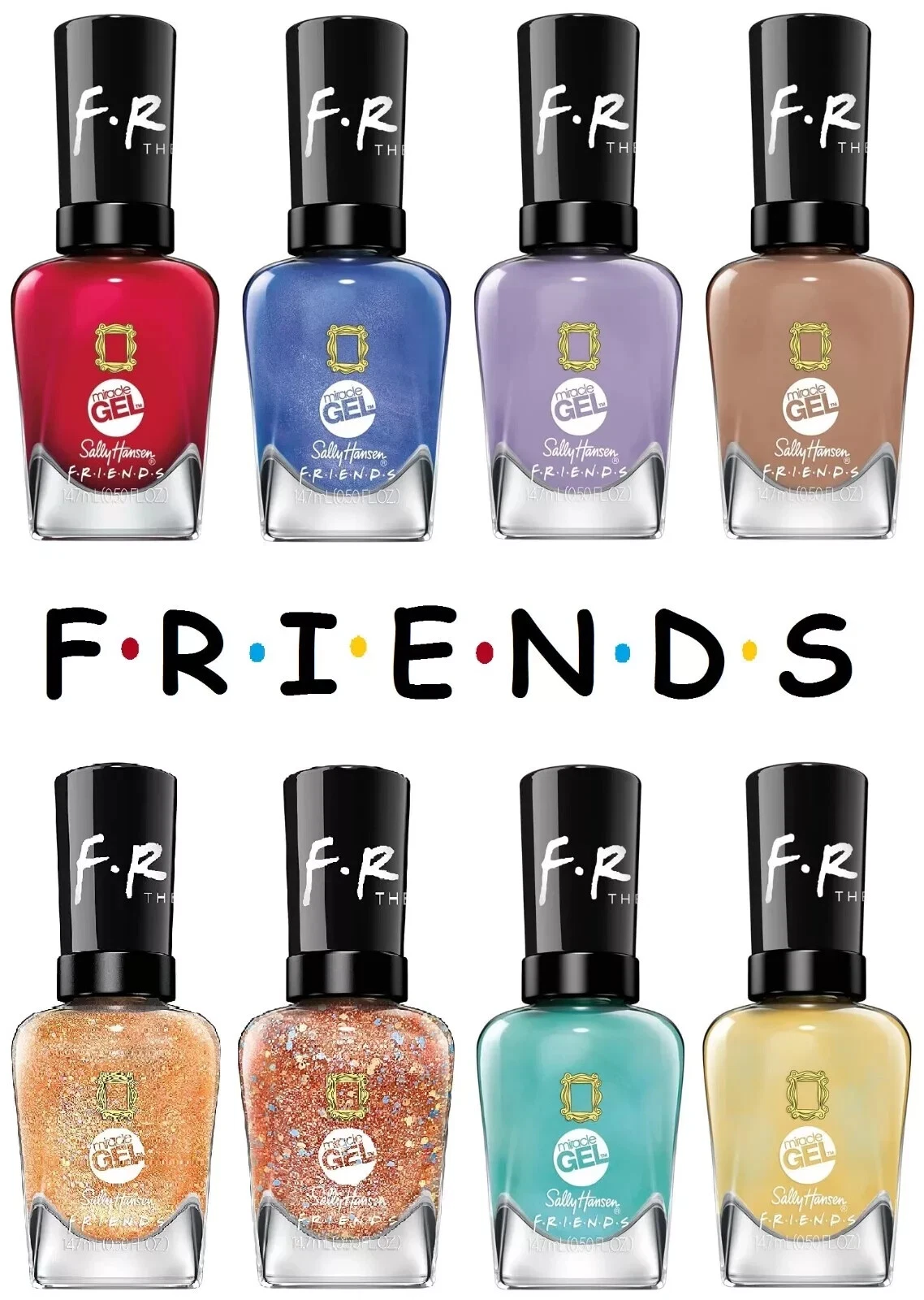 ***NEW Sally Hansen Miracle Gel FRIENDS 8PC Set Lot LE Collector's