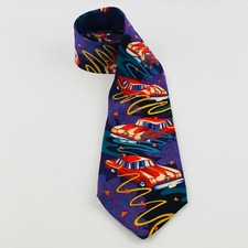 The Beatles Tie Drive My Car Purple Red 100 Silk 1991 Necktie Collector Classic