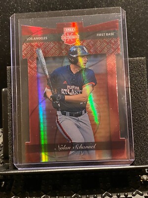 Nolan Schanuel 2023 Elite Extra Prime Numbers Red Die-Cut #60/60 - Angels