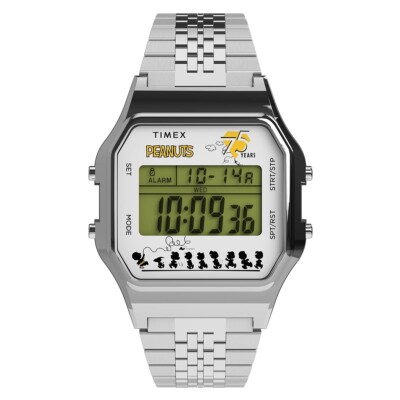 Timex T80 x Peanuts Gang Snoopy Limited Edition Silver Digital