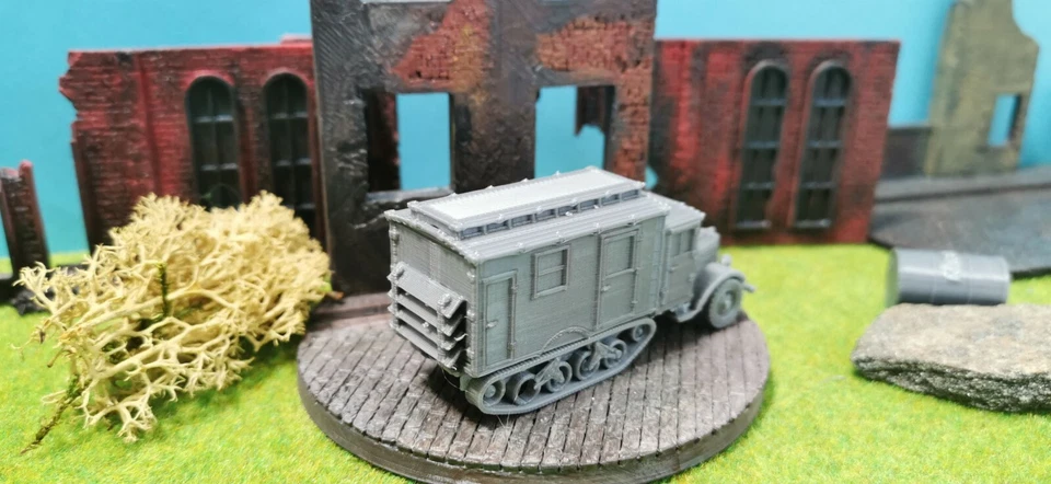 Mulo Semicingolati Kit (Prima Versione) Ambulanza Wehrmacht 1/87 1/72 - Immagine 4 di 4