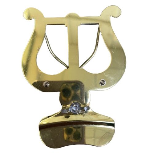 Portable Trombone Marching Clip with Music Sheet Holder High Quality Gold Stand - Photo 1/9