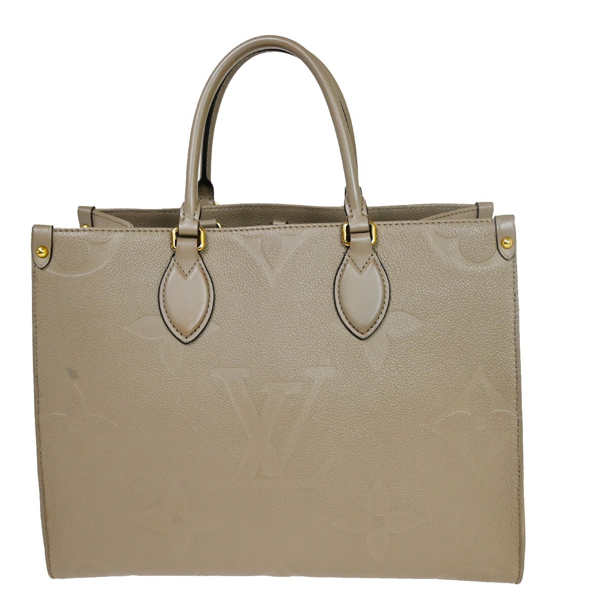 LOUIS VUITTON Onthego MM 2Way Hand Bag Monogram Empreinte Beige  