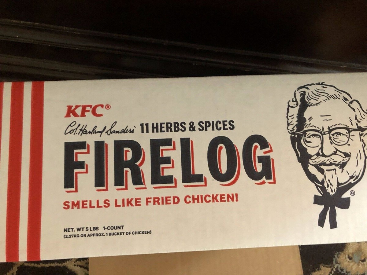 KFC 11 Herbs Spices Firelog Enviro-Log NIB Sold Out Kentucky Fried Chicken Gift View 4