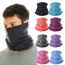 Winter Neck Warmers Fleece Neck Gaiter Face Mask Windproof Ski Scarf for Running