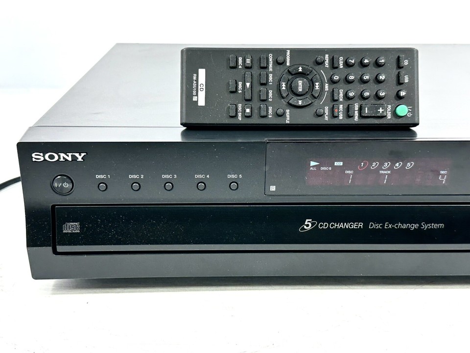 Sony CD Player CDP-CE500 5 Disc CD Changer Exchange System Tested ...