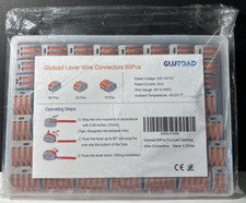 Lever Wire Connectors Compact Splicing Wire Connector 2,3,5 Port Reusable 60 Pcs