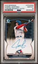 Gabriel Martinez 2023 Bowman Chrome 1st Autograph Auto Card #CPA-GMA PSA 10