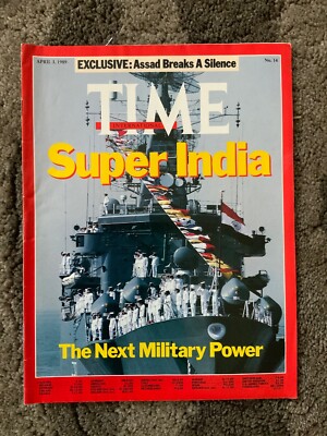 Time Magazine April 3 April 1989  India  Super Power Indian Navy Destroyer 80s