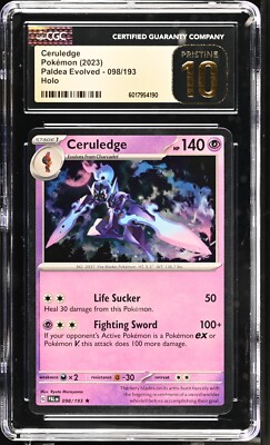 CGC 10 Pristine Ceruledge Cosmos Holo 098/193 Promo Paldea Evolved