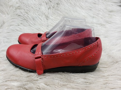 DR. SCHOLLS E16-25 Red Leather Casual Comfort Shoes Size 8 M - Picture 2 of 6