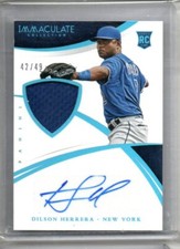 2015 Panini Immaculate Material Autos 42/49 Dilson Herrera #121 Rookie Auto RC