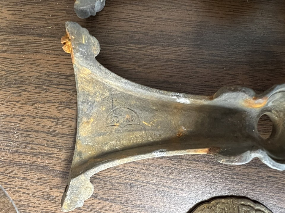 Vintage Brass Lamp Light Socket Bell Arm Ceiling Parts Ornate eBay