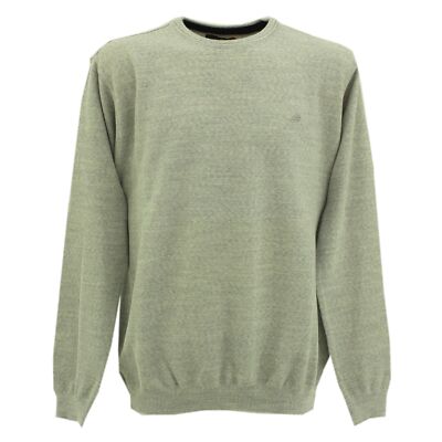  GREEN COAST Herren langarm Sweater Pulli Pullover Rundhals Wolle grau 30583