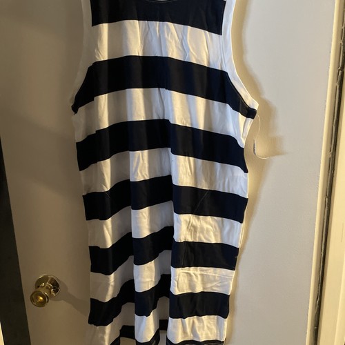Old Navy White And Blue Striped Dress Size Xl New With Tags - Picture 3 of 4