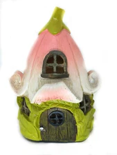 Flower Petal Roof House,Spring LED Garden House,Fairy Garden House,Birthday Gift