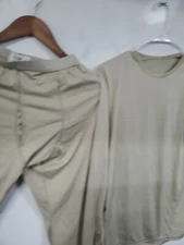 Special Small Short level 1  Silk Thermal Set Base Layer Tan Sand Light Weight 