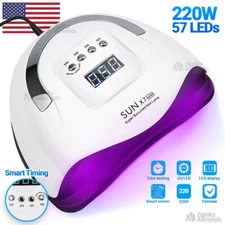 UV LED Nail Lamp 220W Dryer Gel Polish Light Manicure Salon Curing SUN X7 Max