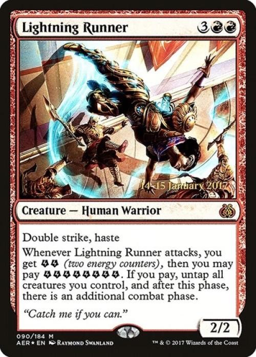 Lightning Runner -Foil Medium Play MTG Promos: Prerelease Cards