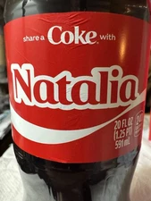 Share a Coke with  Natalia  2025 Personalized Gift Coca~Cola Bottle 20oz