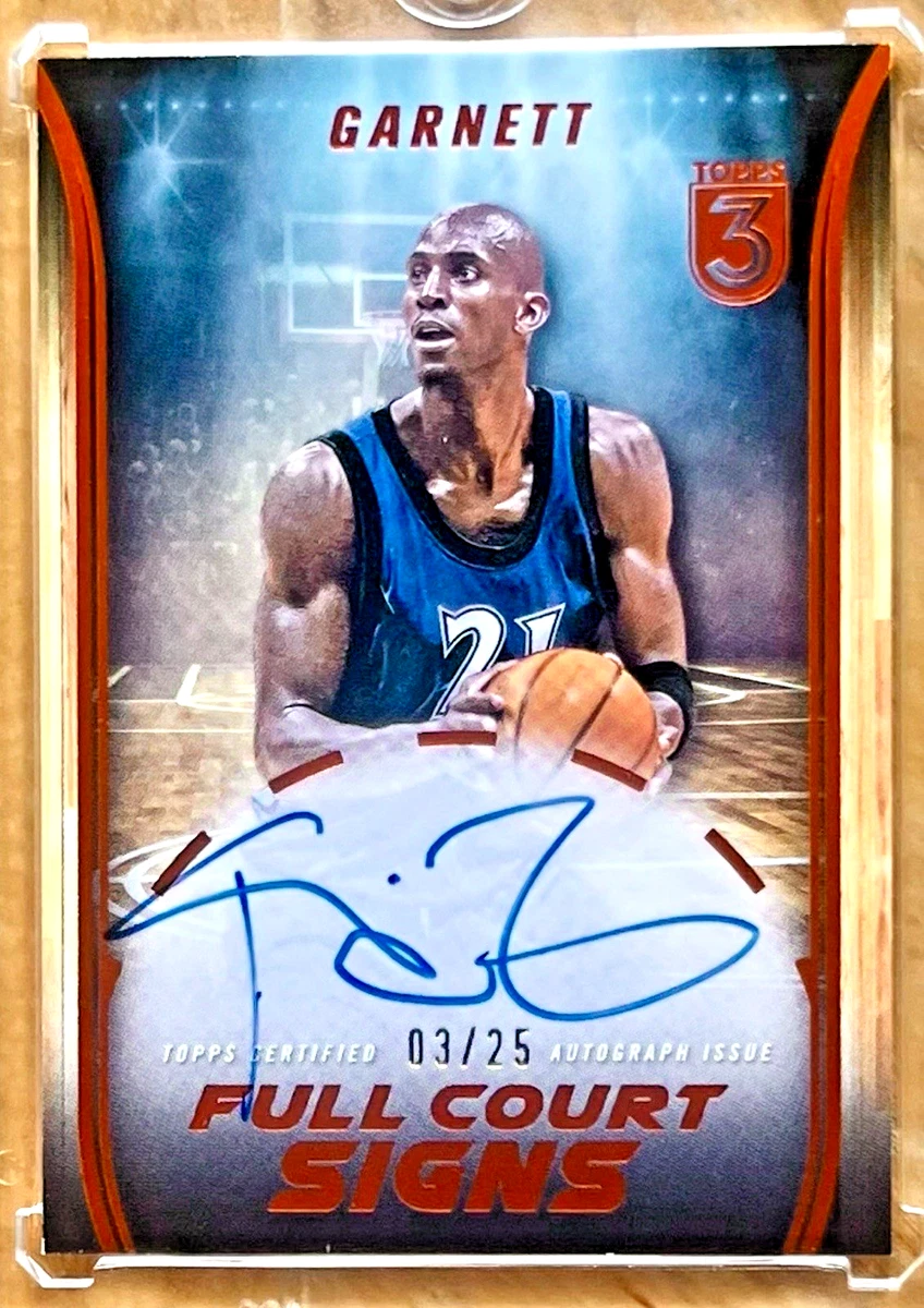 25+ Topps Kevin Garnett Basketball Autographed Sports Trading