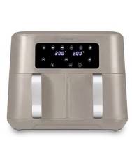 Image of Tower Dual Basket Air Fryer, Vortx 8.5L, 2400W, Latte/Taupe