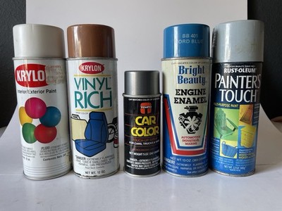 Vintage Spray Paint Lot Of 5, Krylon, Rustoleum, Mixed Lot.