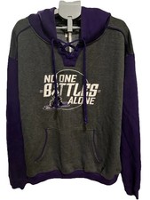 Cleveland Monsters Lace Up Hoodie Gray Purple CI Sport XXL