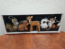 Woodland Animal Christmas Ornaments Furry Bear Deer Owl Fox Squirrel