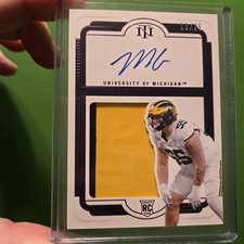 2025 Panini National Treasures - College Silhouettes AUTO Mason Graham  BLUE /25