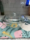Vintage Pyrex 024 Clear Bowl 2 Qt. Round Casserole-Mixing Bowl-with 624C Lid