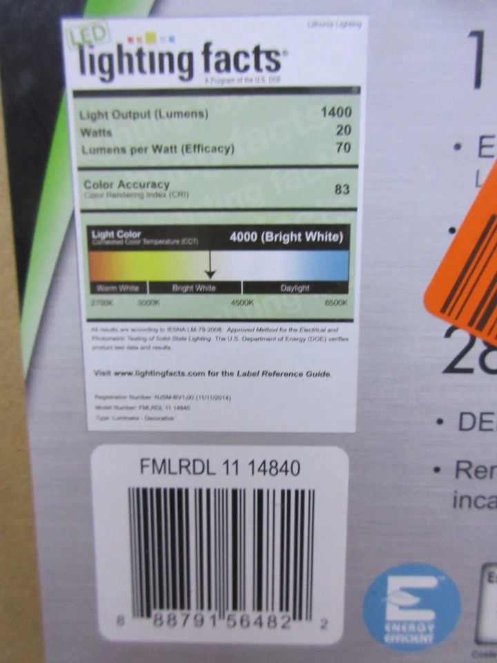 Lithonia Lighting 11 in. White LED Low-Profile Residential Round Flush Mount - Image 2 of 4