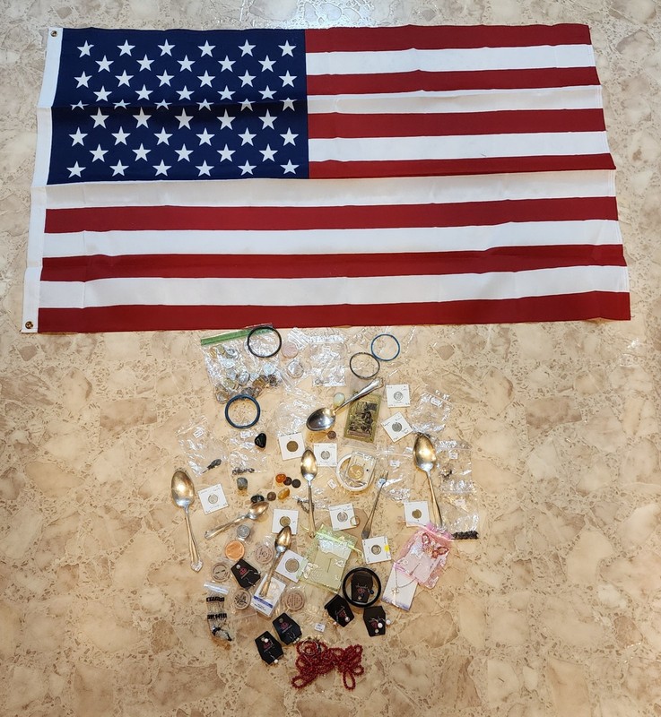 Old Silverware US Foreign Silver Coins Flag Goldback .925 RARE Tokens jewelry