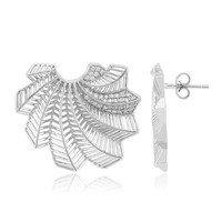 Cavill Silberohrringe Damen Blatt Design 925 Sterlingsilber 0,56Ct Zirkon