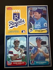 ROYALS  -- George Brett - Dale Murphy - Ozzie Guillen  RC   1986 Fleer Box Panel