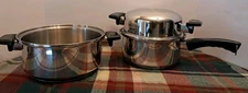 Kitchen Craft West Bend 4 Qt. No Lid & 3Qt. W Dome Lid Stainless Steel Pot Pan