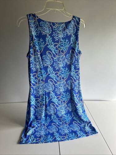 Lulu B Vestito Canotta Donna Blu Estivo Stampa Taglia A - Foto 3 di 4