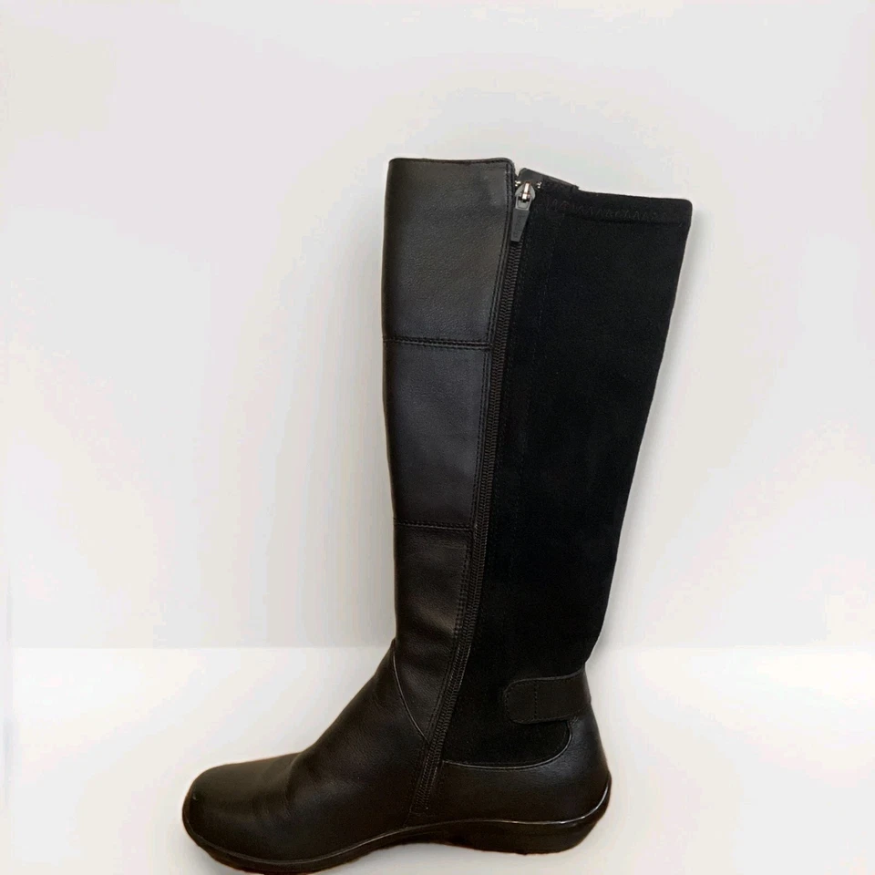 Botas da moda DANSKO Francesca femininas EUA 5.5-6/EUR 36 couro preto alta - Imagem 4 de 4