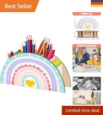Bunter Schreibtisch Organizer mit Regenbogen Design - Stiftehalter für Kinder