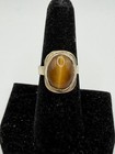 JMS Sterling Silver Tiger Eye Ring Size 7 Artisan Statement 4.18g Signed — photo 1