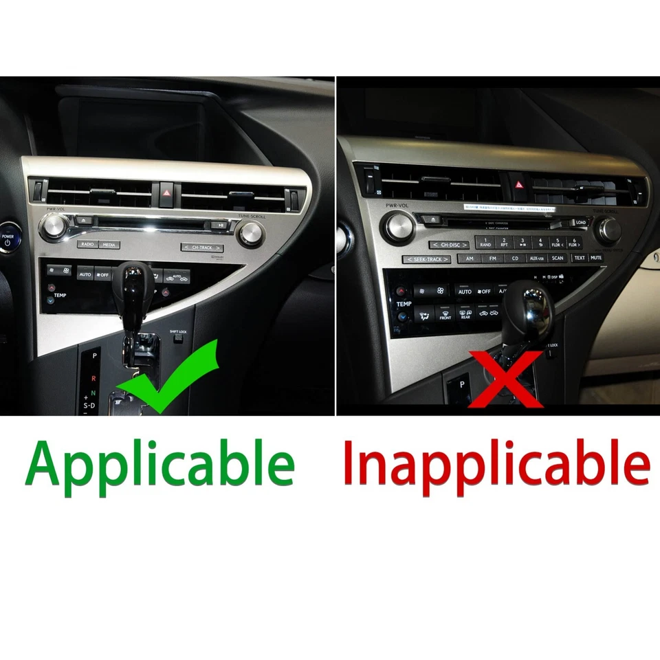 Panel de CD de consola central de fibra de carbono real para Lexus RX350 RX450h 2010-2015 Foto 3 de 4