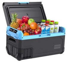 20L Car Refrigerator Freezer, 21QT Single Zone Portable Single 20L BU Black