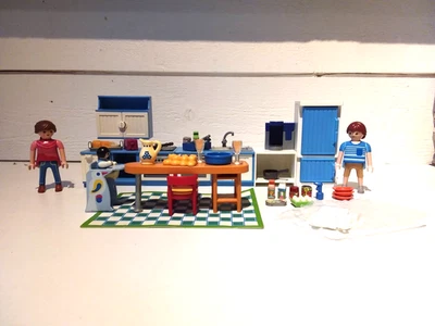PLAYMOBIL LOT MAISON MODERNE/ CONTEMPORAINE CUISINE ÉQUIPÉE FRIGO CITY LIFE - Photo 1/4