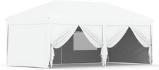 10x10FT Pop Up Canopy Tent with 4 Removable Sidewalls, Outdoor Heavy Canopy