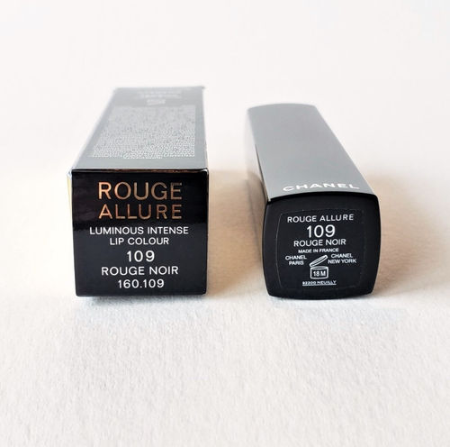 CHANEL Rouge Allure Luminous Intense Lip Colour 109 ROUGE NOIR Lipstick - Picture 2 of 2