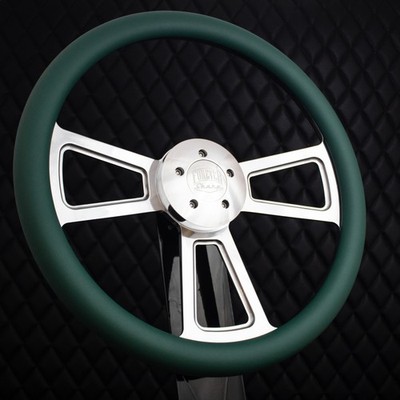 (T04) 18'' Steering Wheel Big Rig Teal Vinyl KEN W900 & PETE 320-389